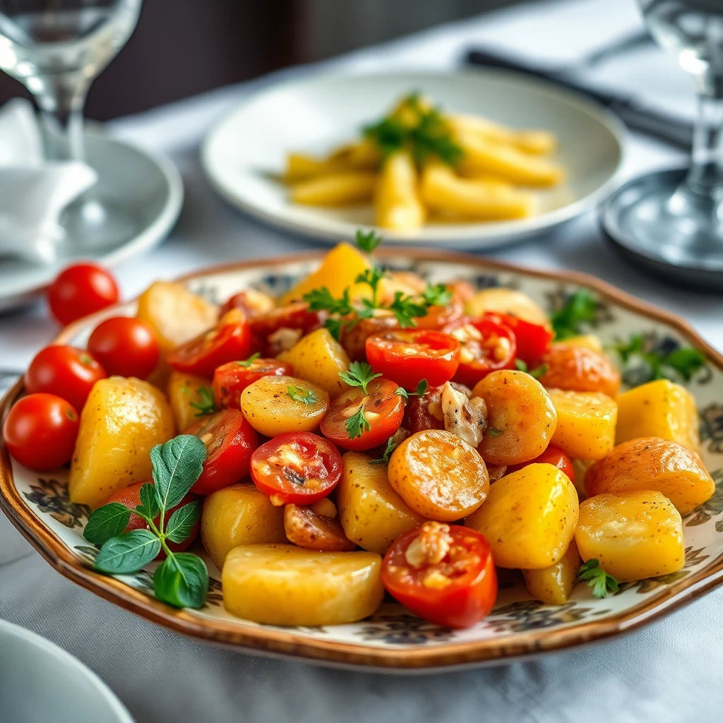 Domatesli ve Yumurtalı Patates Güveci