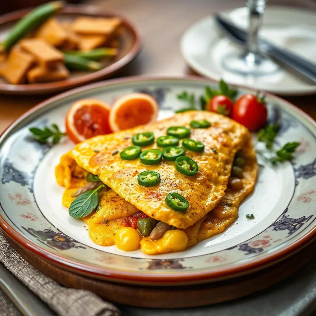 Jalapeno Turşulu Baharatlı Omlet