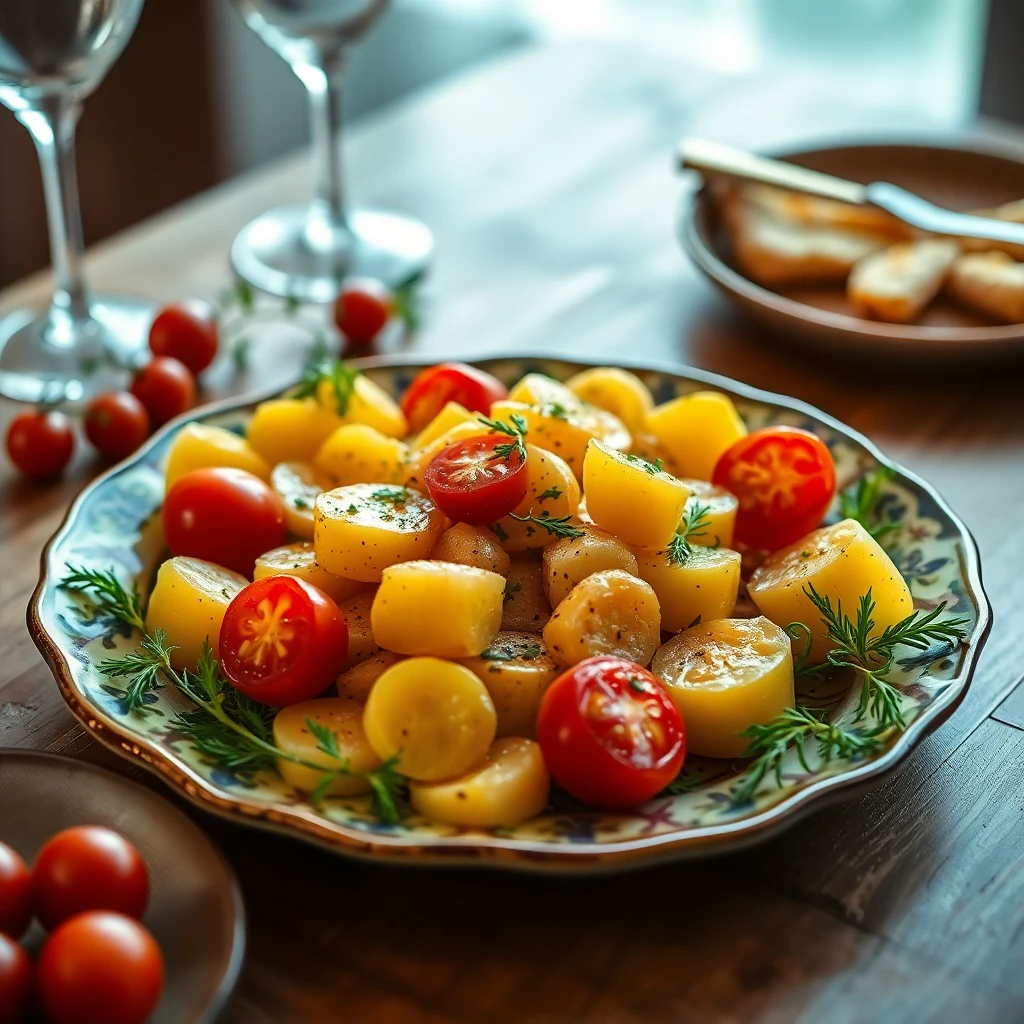 Domates ve Kaşarlı Patates Graten