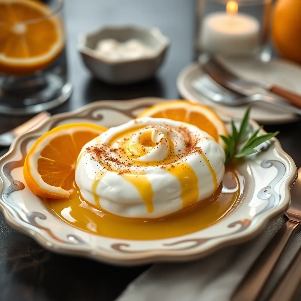 Portakal Aromalı Kaşarlı Yoğurtlu Tatlı