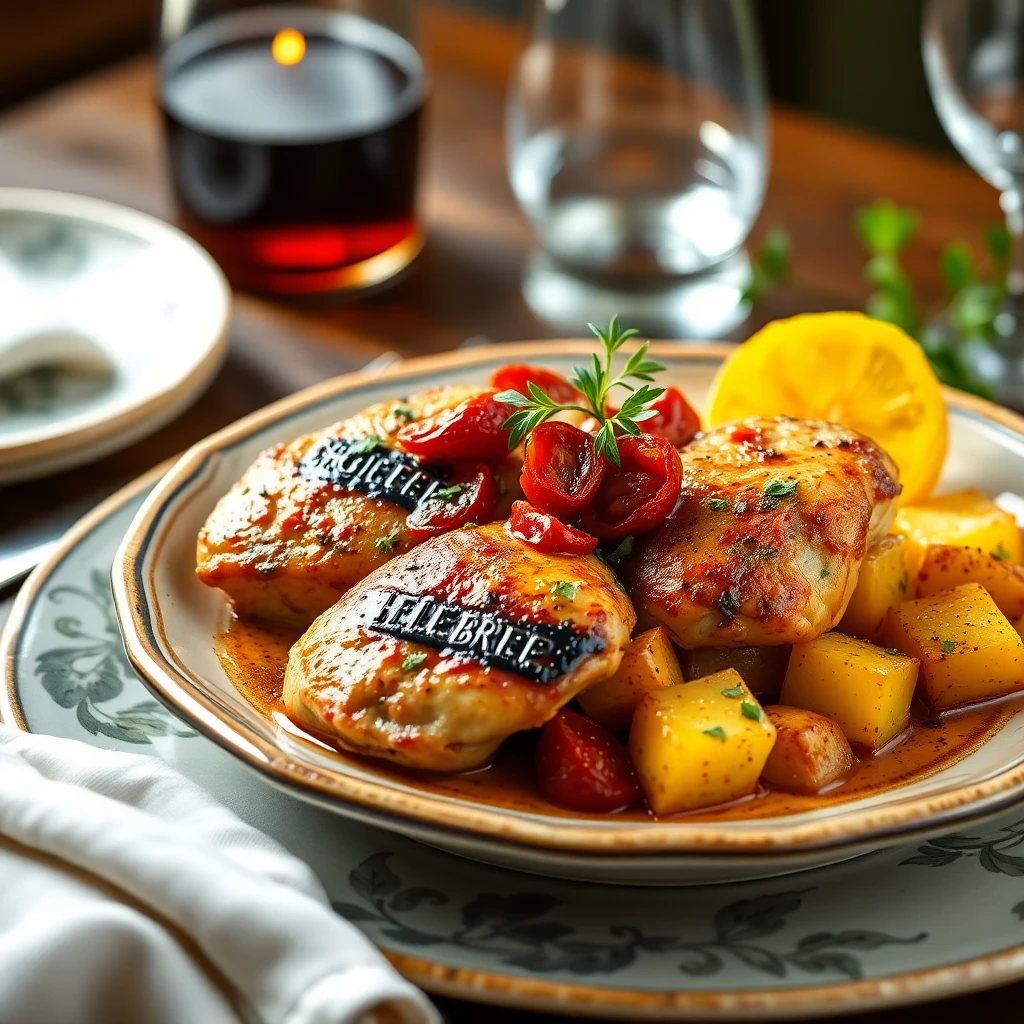 Kuru Domatesli Tavuk ve Patates Graten