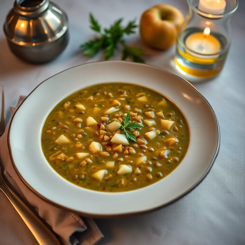 Yeşil Elmalı Mercimek Çorbası