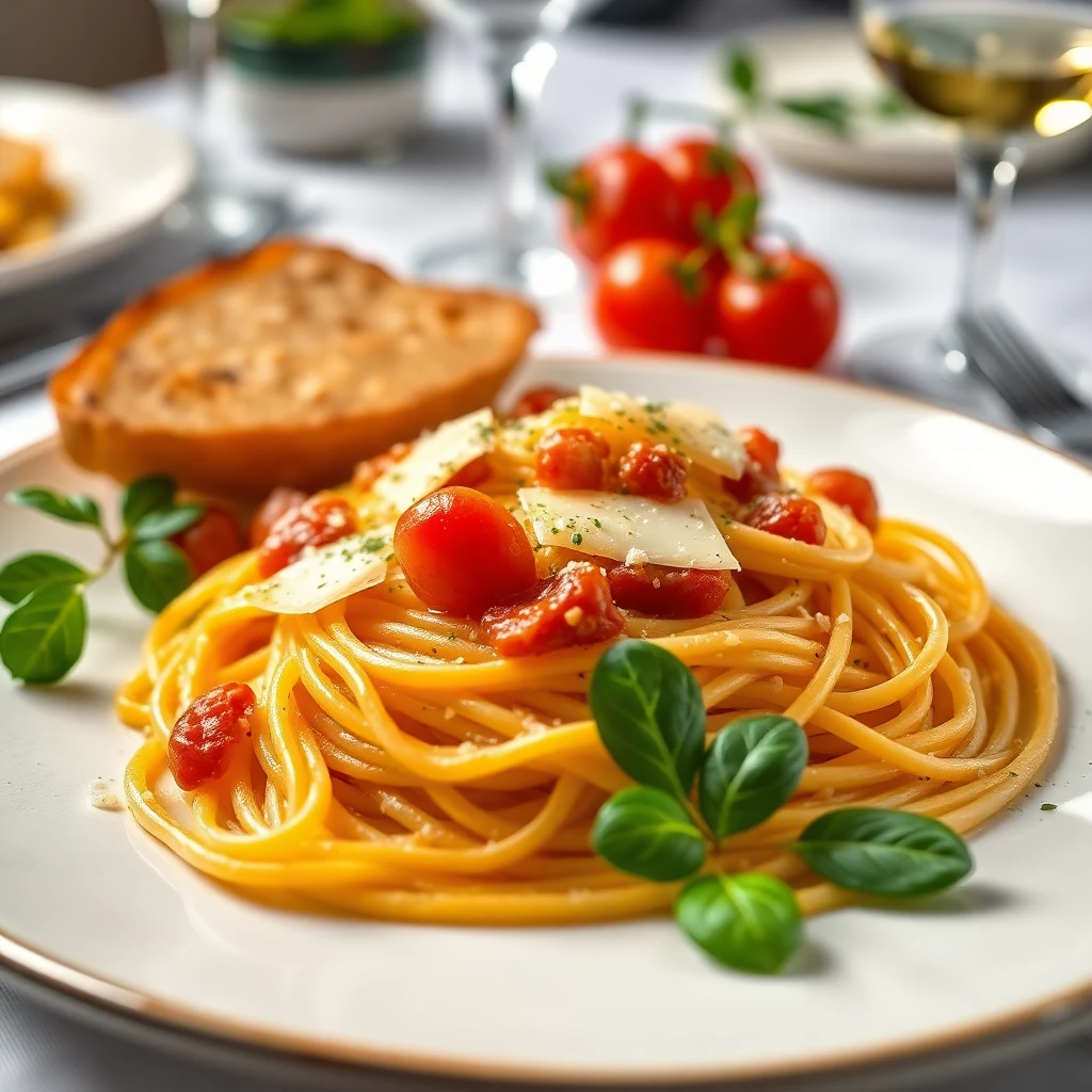Yumurta Sarısı Soslu Soğuk Spagetti