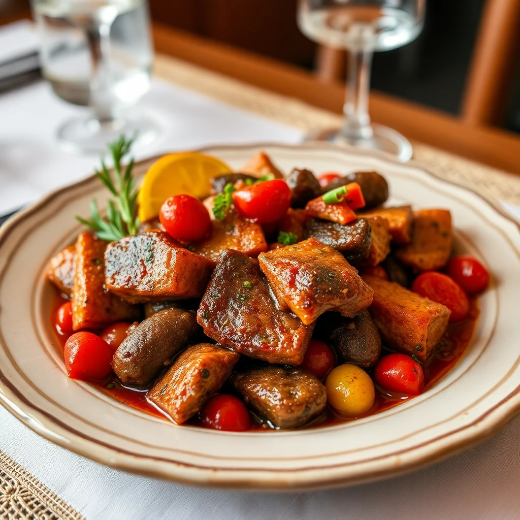 Közlenmiş Biberli Kahveli Tavuk