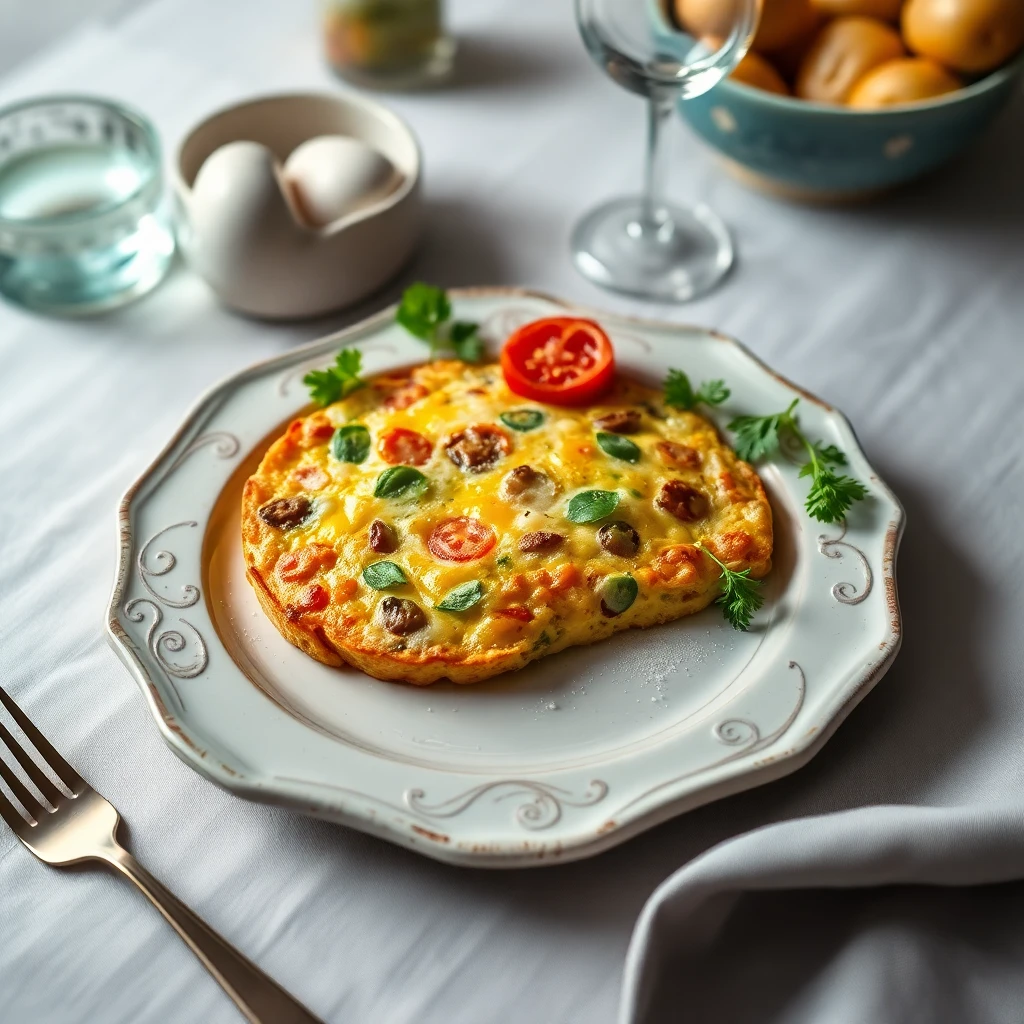 Zerdeçallı Sebzeli Frittata
