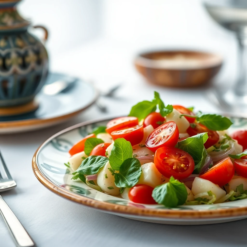Salatalık, Domates ve Biberli Yaz Salatası