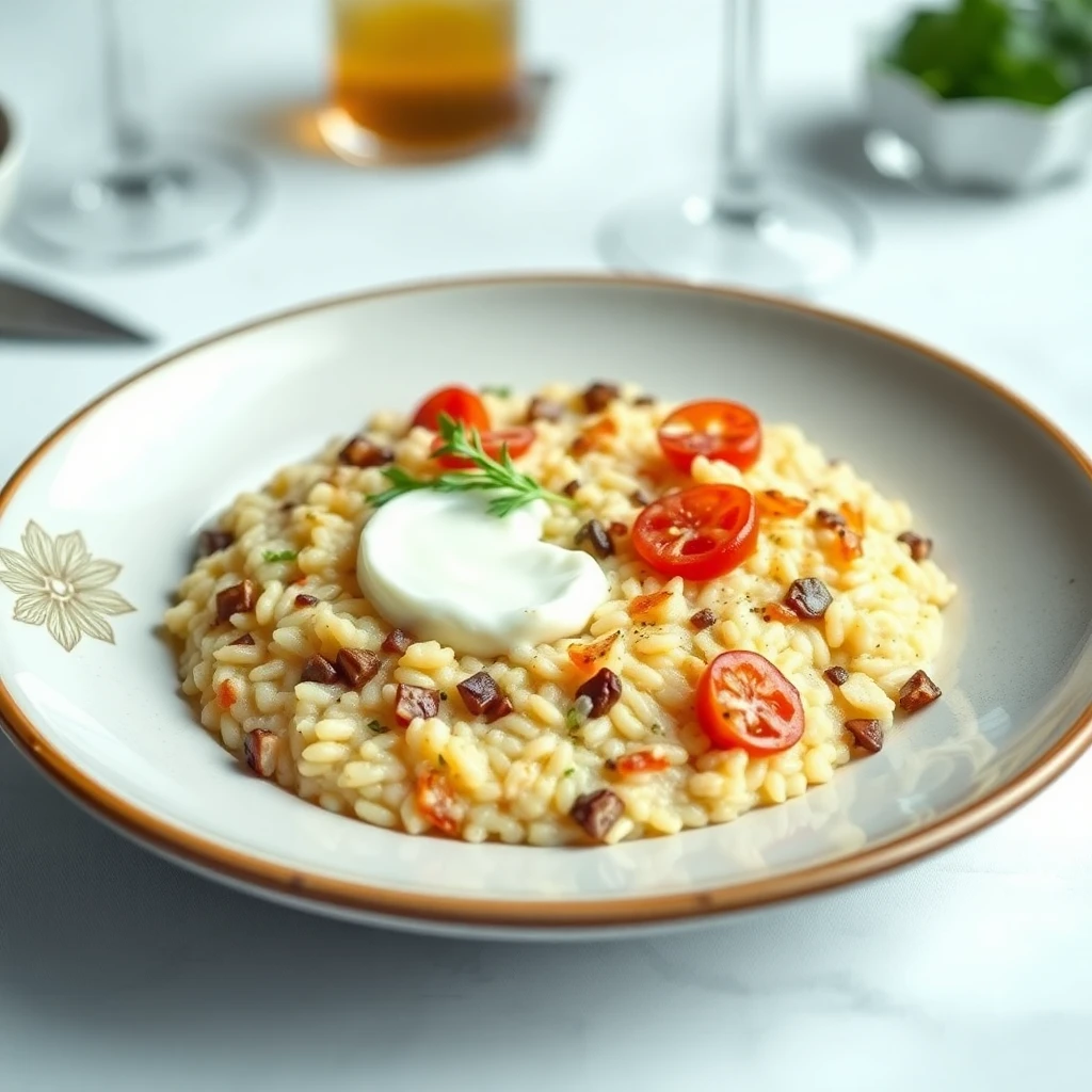 Mascarpone ve Ispanaklı Risotto