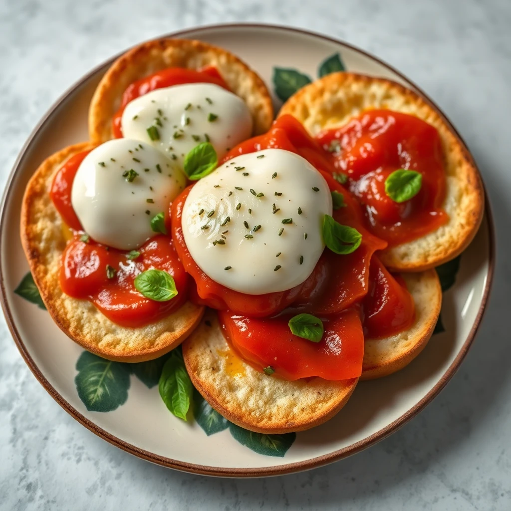Pastırmalı Mozzarella ve Kuru Domatesli Ekmek Dilimleri