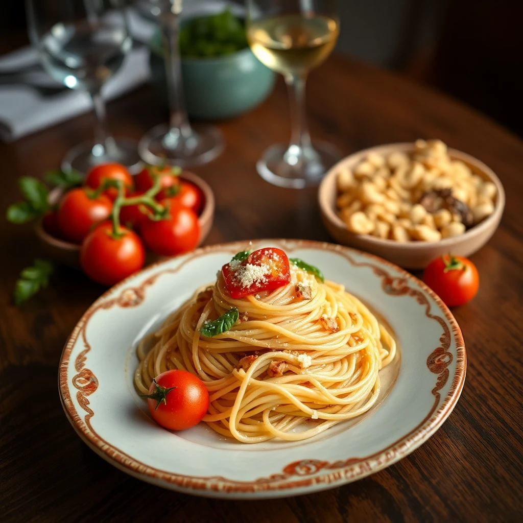 Tulum Peynirli Domates Soslu Spagetti