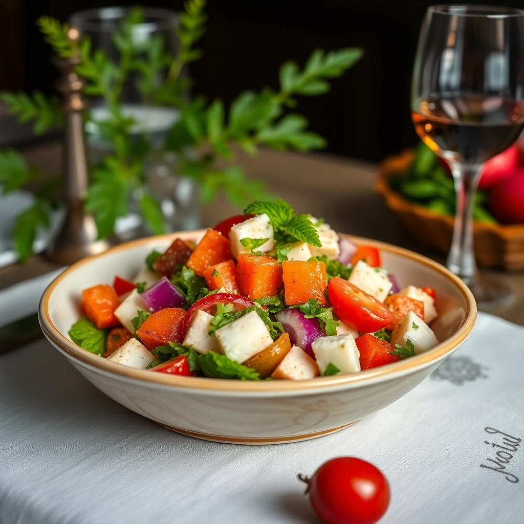 Tulum Peynirli Sebzeli Muzlu Salata