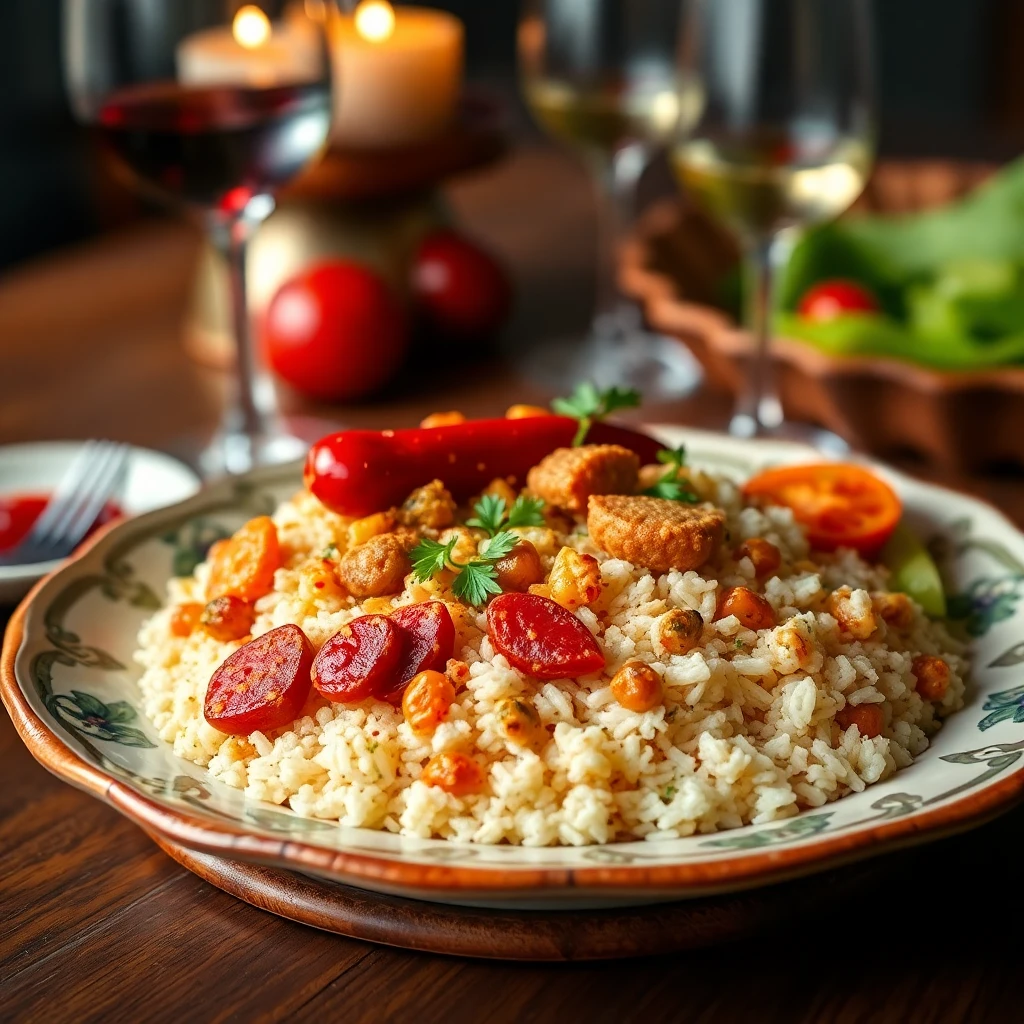 Sarımsaklı Köz Biberli Tavuklu Pilav