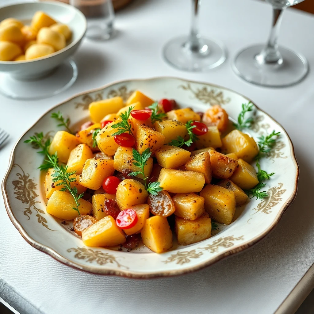 Zencefil ve Frenk Soğanlı Balık ve Patates