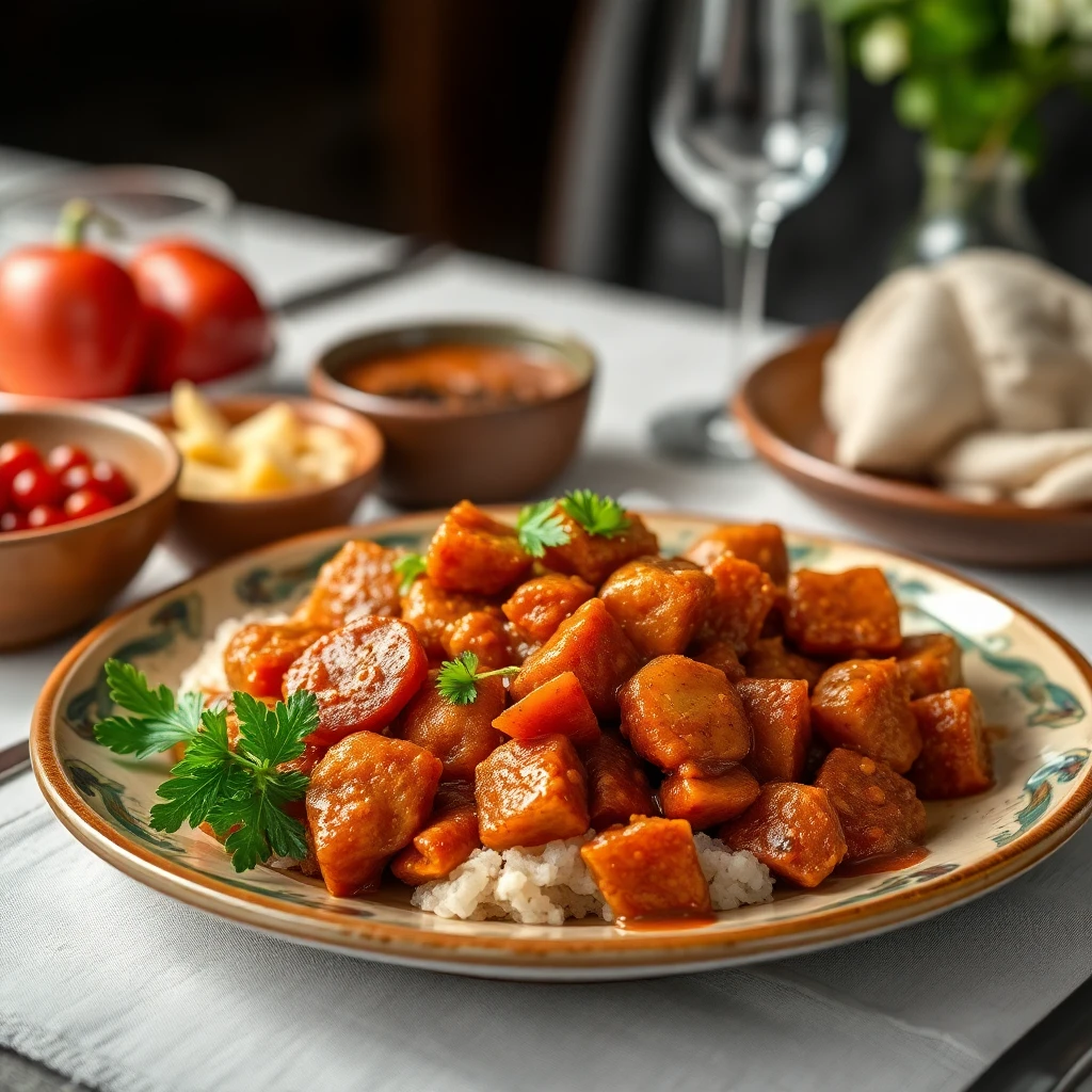 Tavuk Budu ve Tuzlu Yumurta Sarılı Kıyma Yemeği