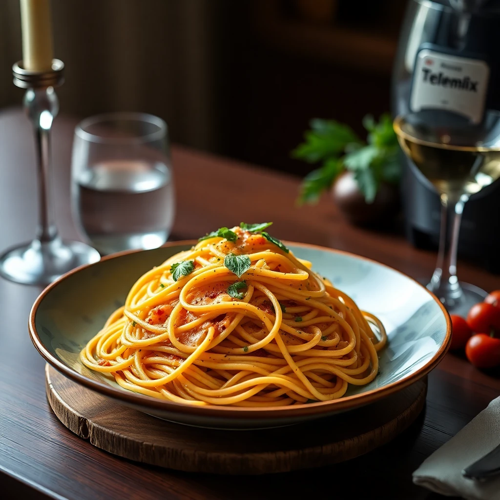 Thermomix TM6 ile Kremalı Spagetti