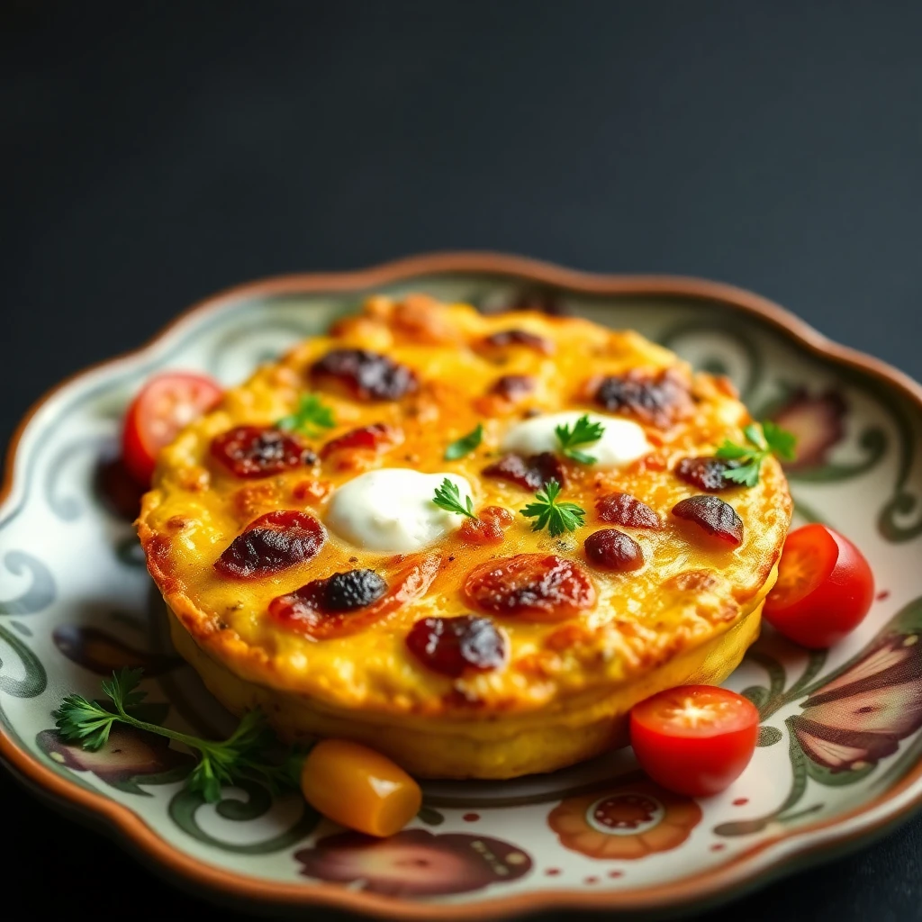 Mascarpone ve Sebzeli Airfryer Frittata