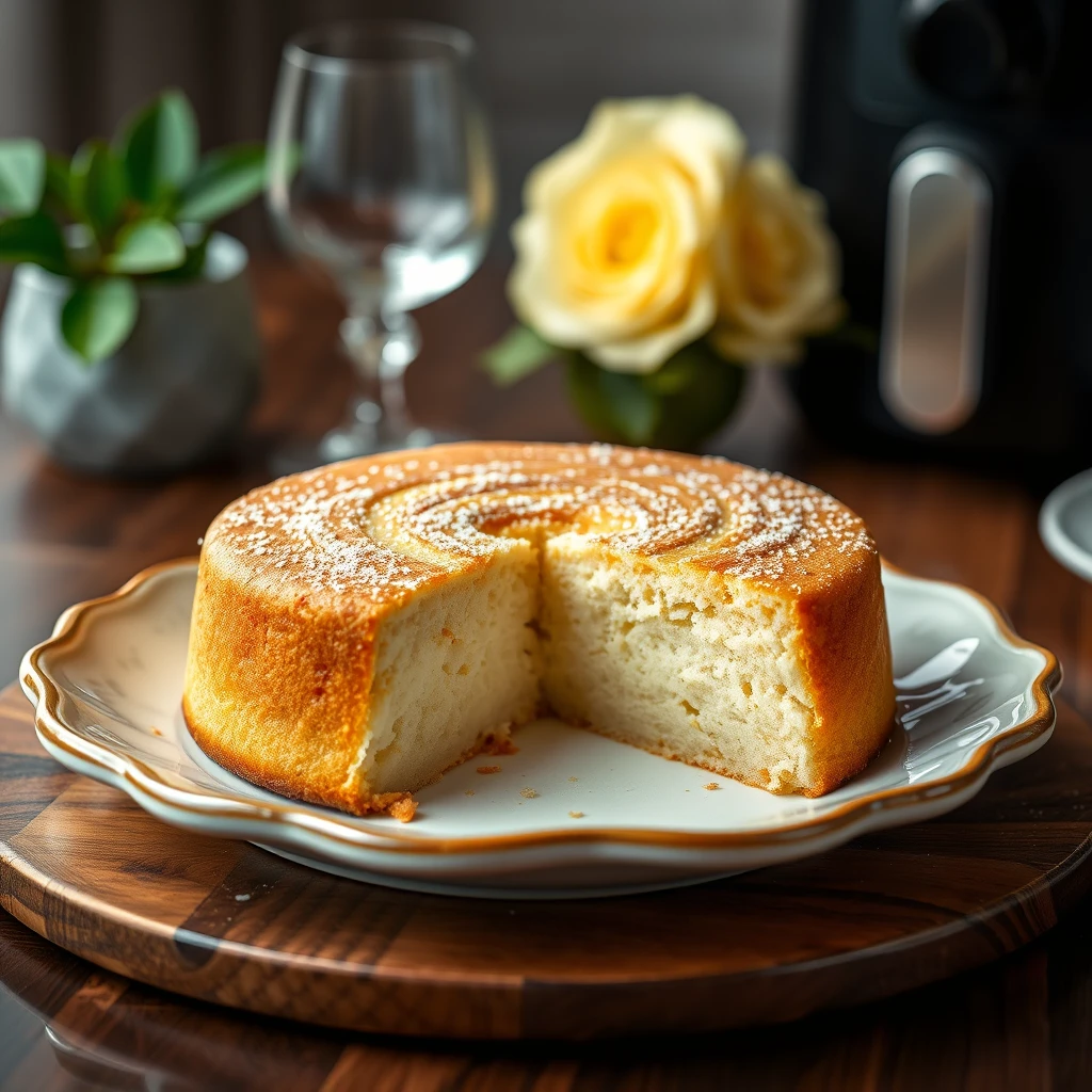 Airfryer'da Vanilyalı Sünger Kek