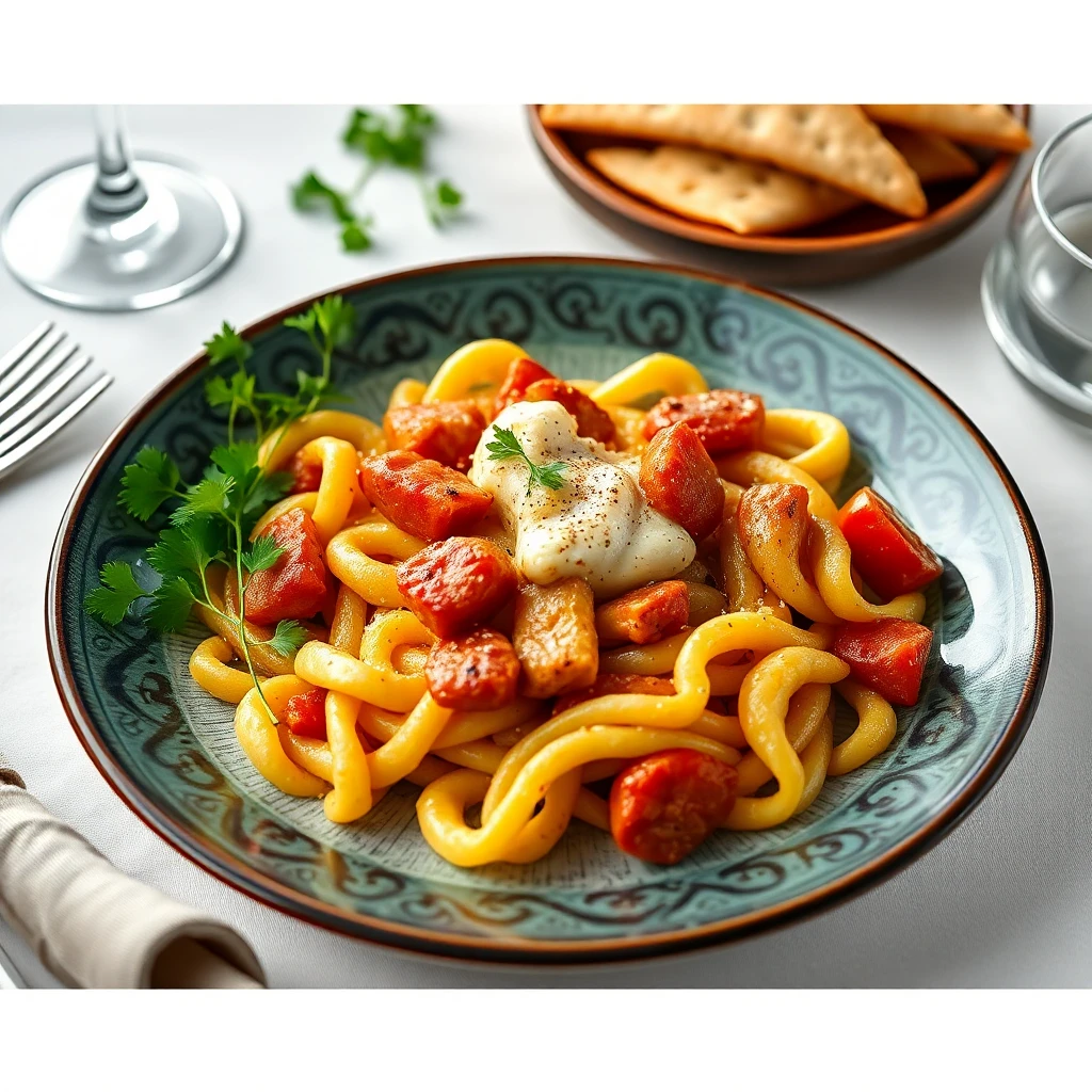 Kremalı Mantar Soslu Hindi ve Spaetzle