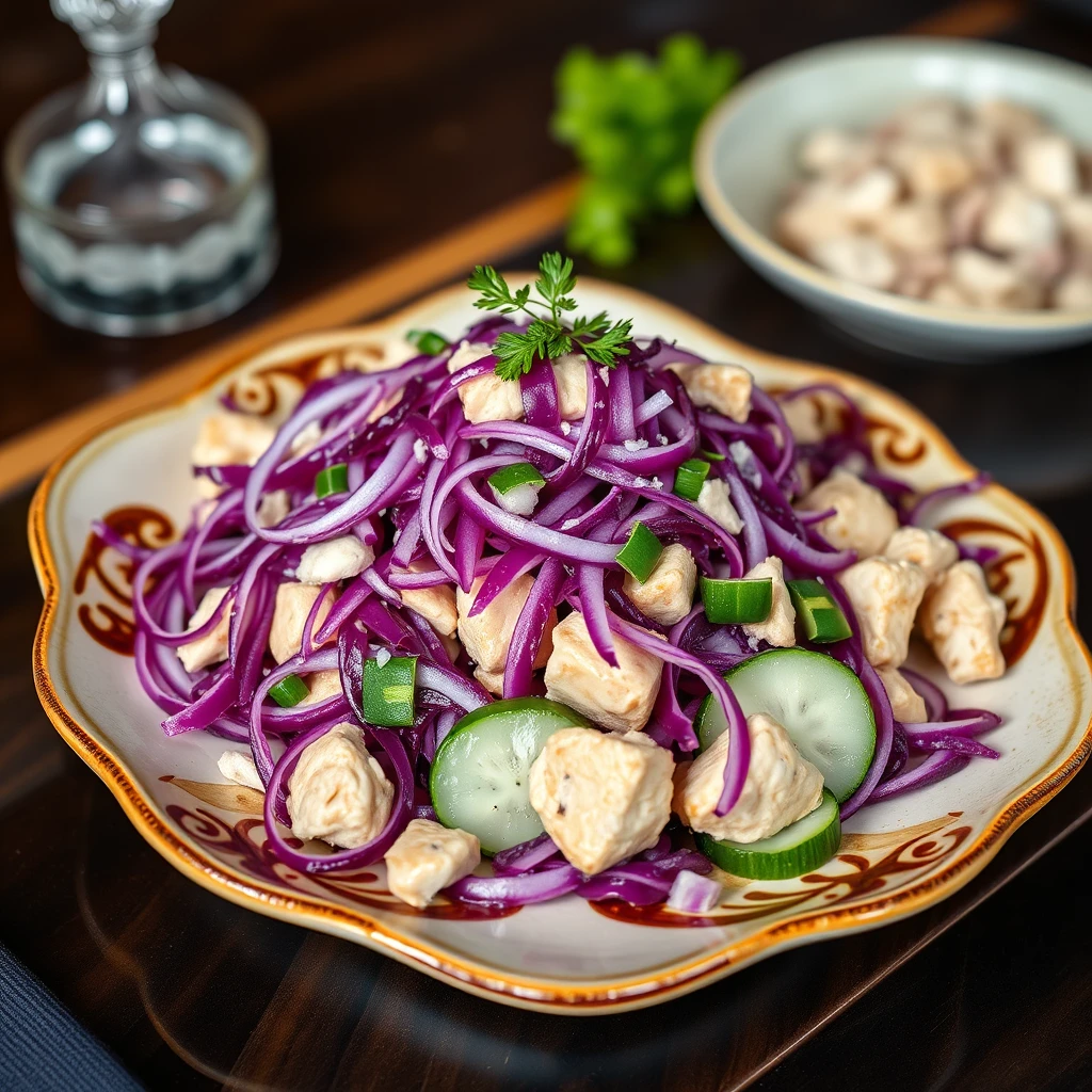 Mor Lahana ve Tavuklu Salata