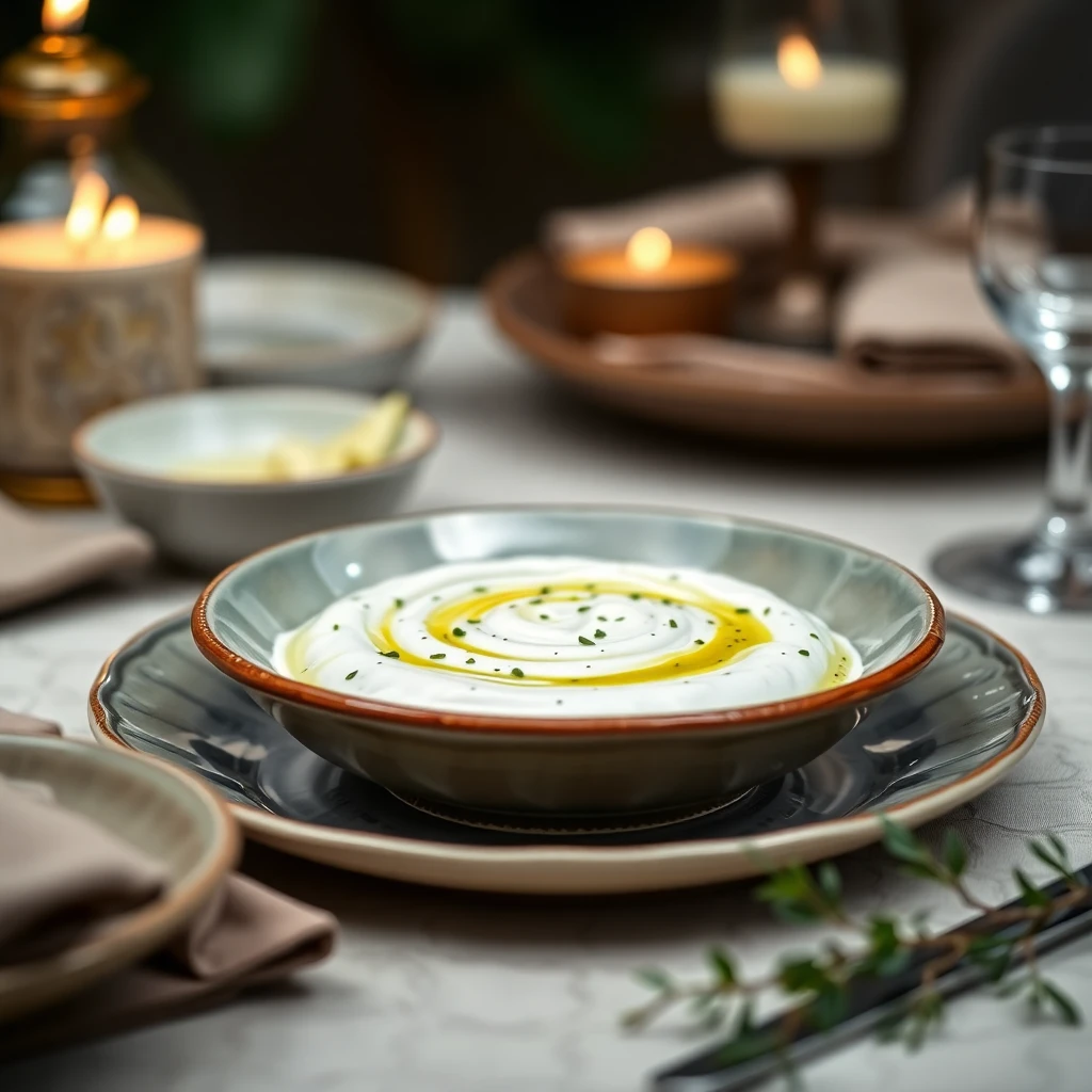 Salatalık ve Arpacık Soğanlı Yoğurtlu Meze
