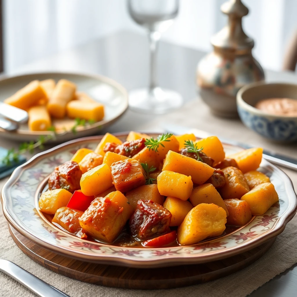 Renkli Sebzeli Buharda Patates