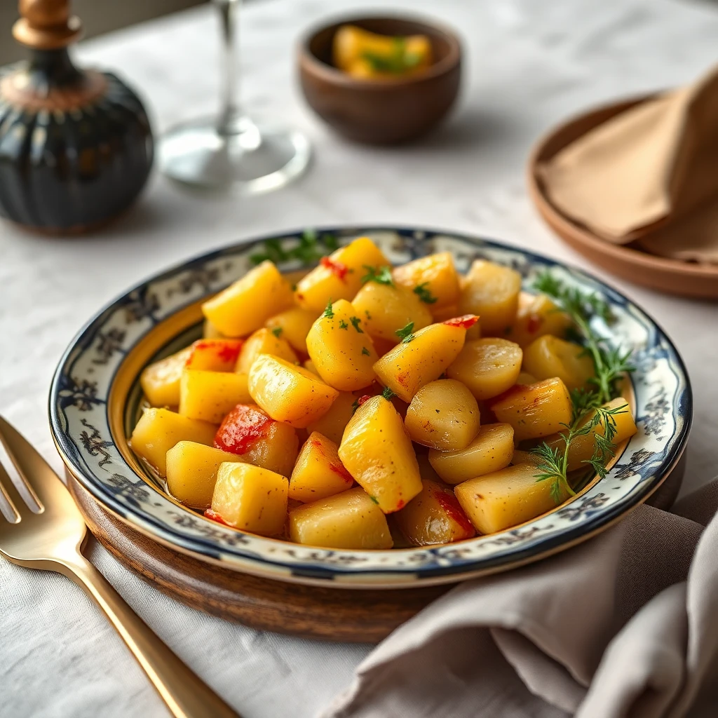 Baharatlı Yoğurtlu Patates
