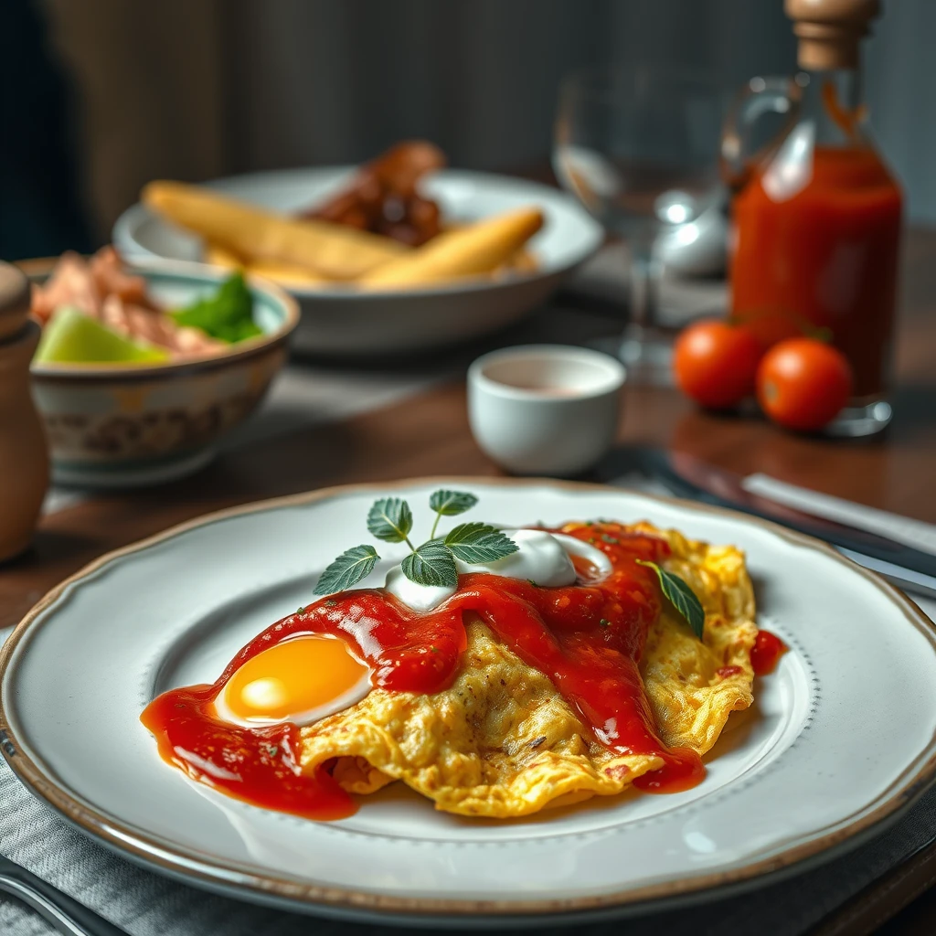 Domates Soslu Omlet
