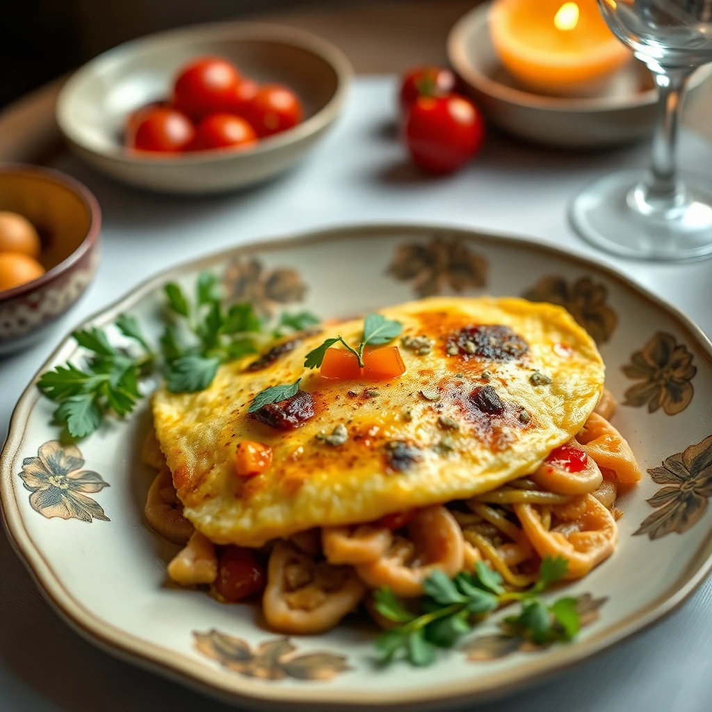 Baharatlı Biberli Omlet