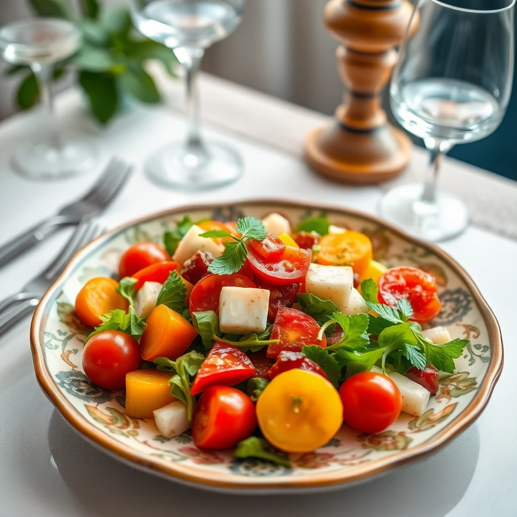 Kuru Domatesli Sebze Salatası