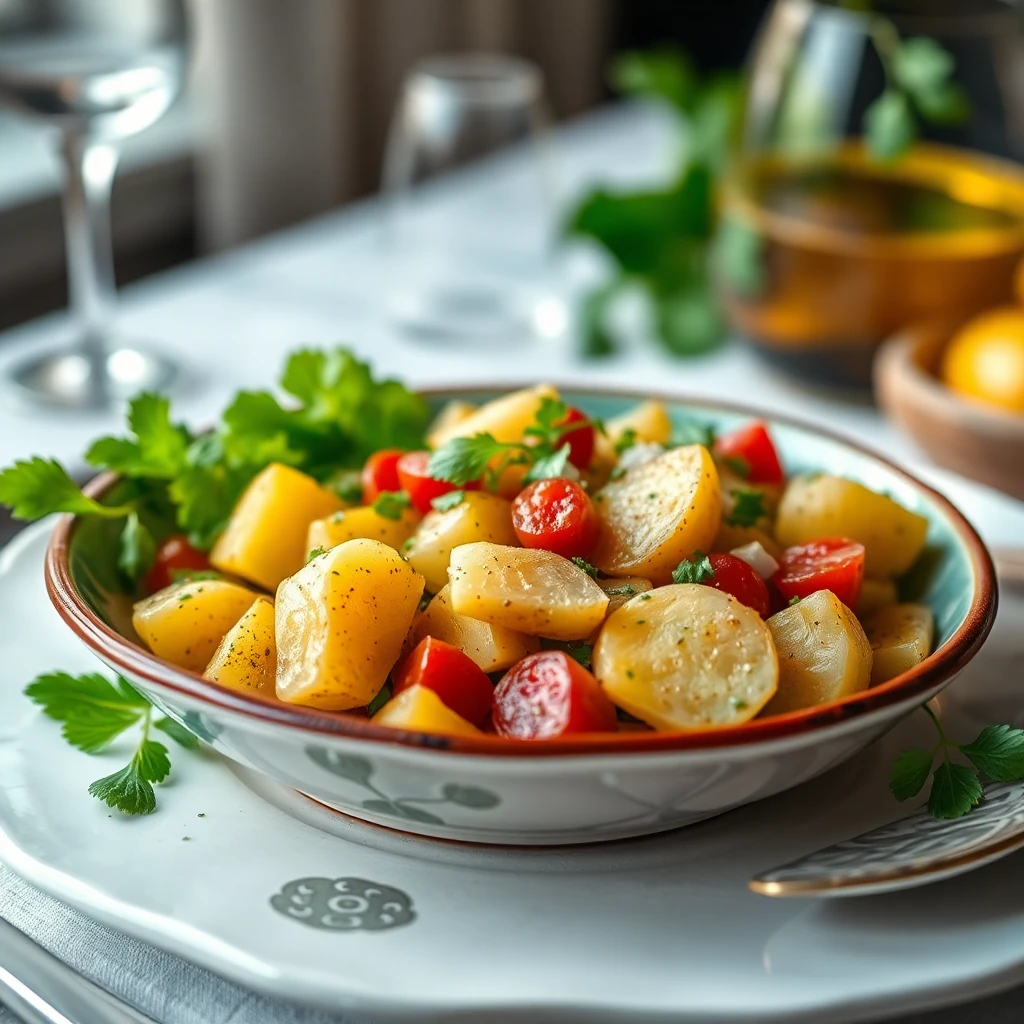 Mor Lahana ve Közlenmiş Biberli Patates Salatası