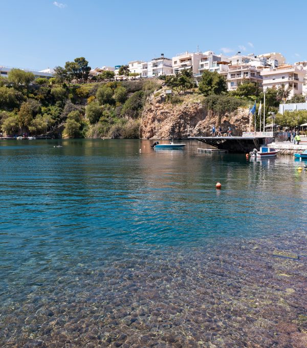 Beach with crystal clear water in Crete