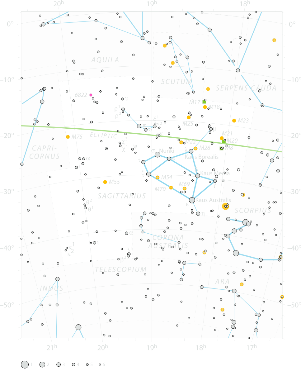 sagittarius constellation map