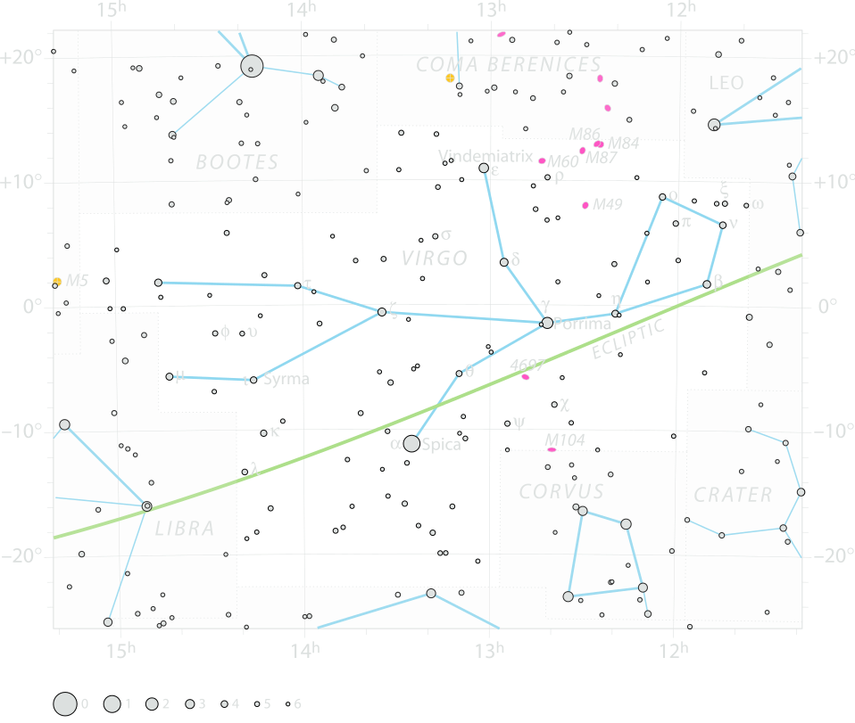 virgo constellation map