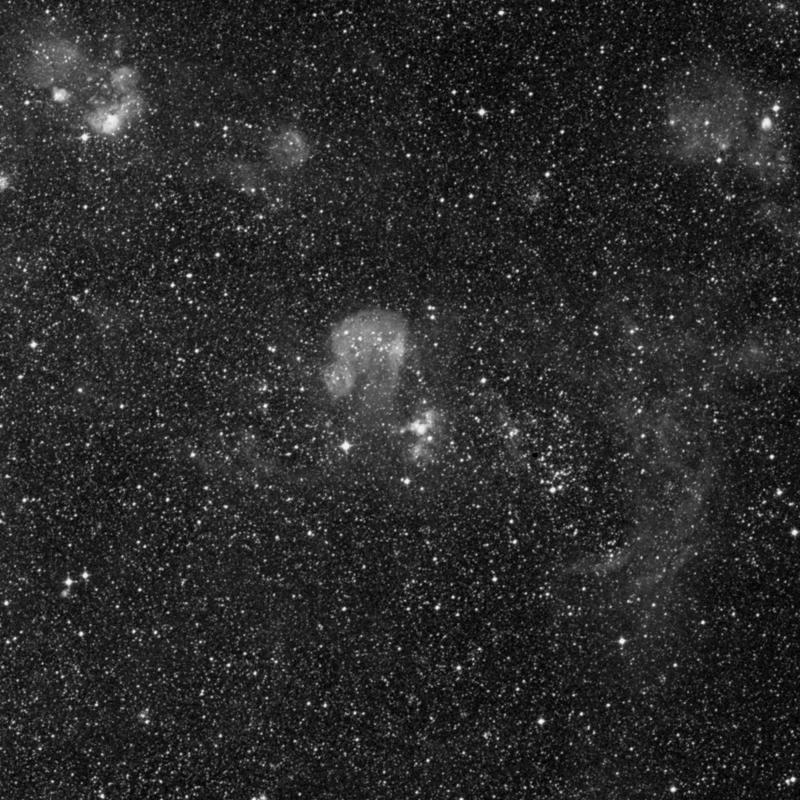 Image of NGC 1722 - Star Cluster + Nebula in Dorado star