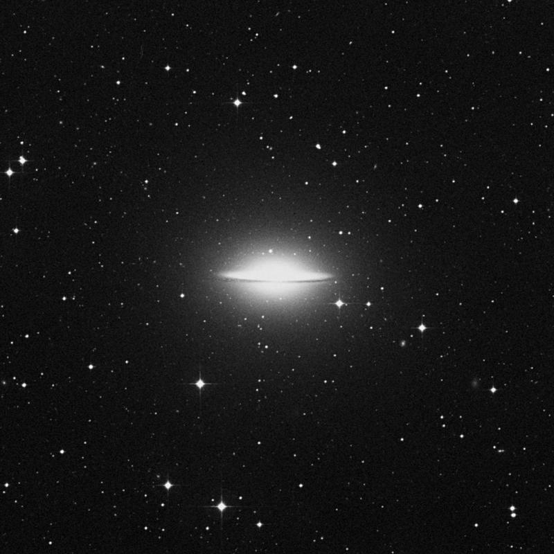 Image of Messier 104 (Sombrero Galaxy) - Spiral Galaxy in Corvus star