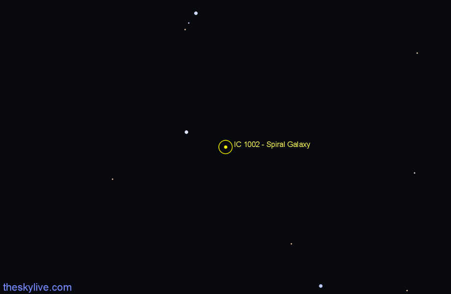 Finder chart IC 1002 - Spiral Galaxy in Virgo star