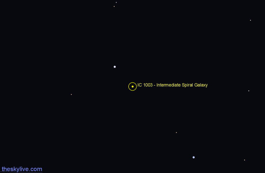 Finder chart IC 1003 - Intermediate Spiral Galaxy in Virgo star