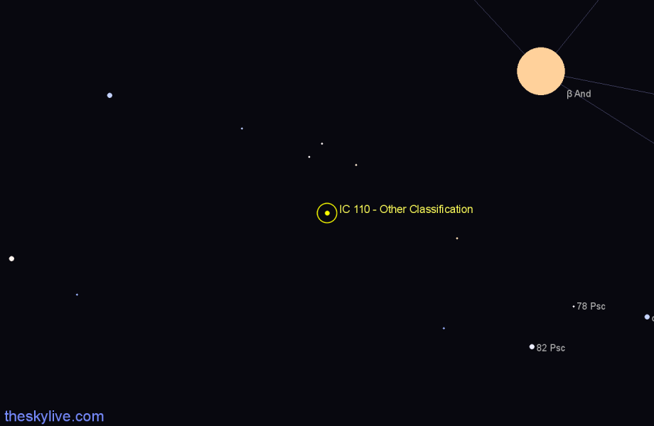 Finder chart IC 110 - Other Classification in Pisces star