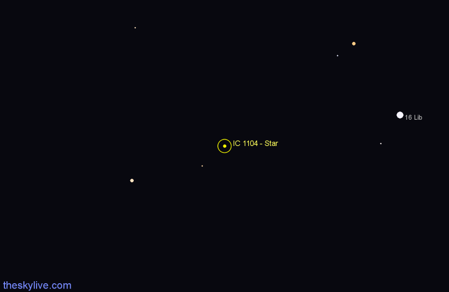 Finder chart IC 1104 - Star in Libra star