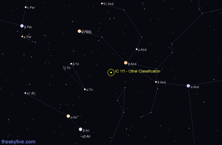 Finder chart IC 111 - Other Classification in Pisces star