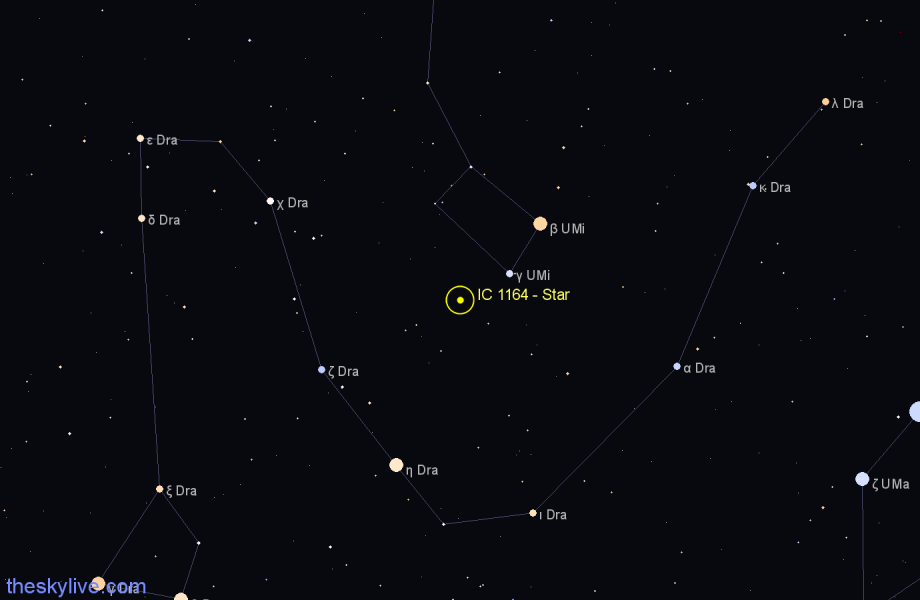 Finder chart IC 1164 - Star in Ursa Minor star