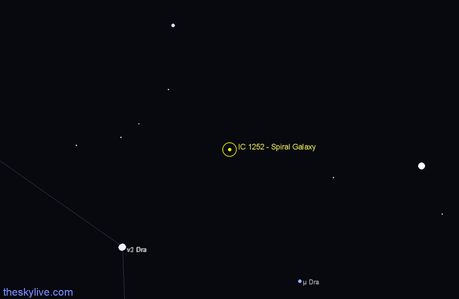Finder chart IC 1252 - Spiral Galaxy in Draco star