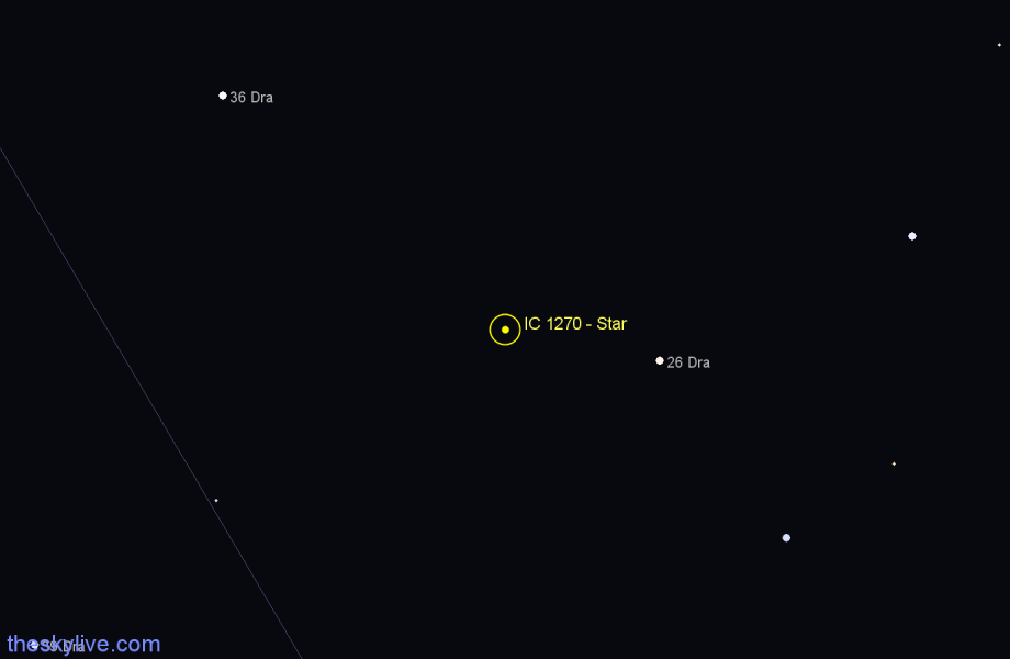 Finder chart IC 1270 - Star in Draco star