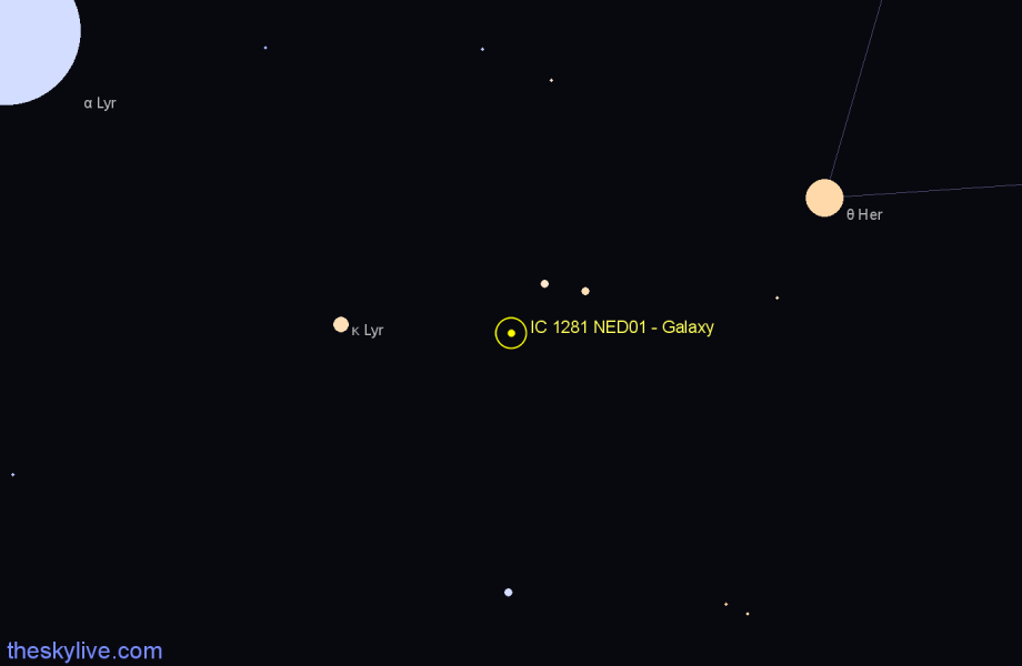 Finder chart IC 1281 NED01 - Galaxy in Hercules star