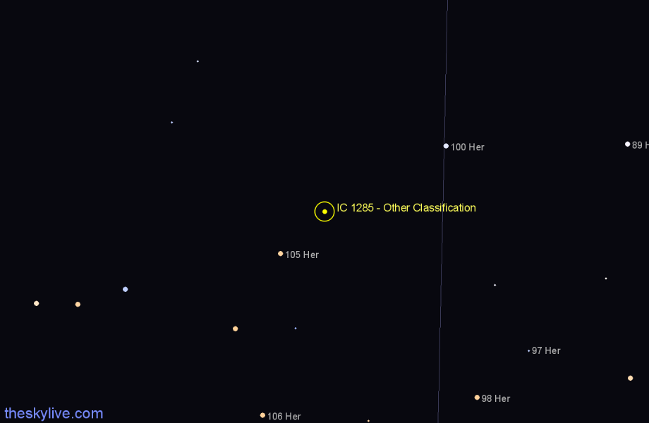 Finder chart IC 1285 - Other Classification in Hercules star