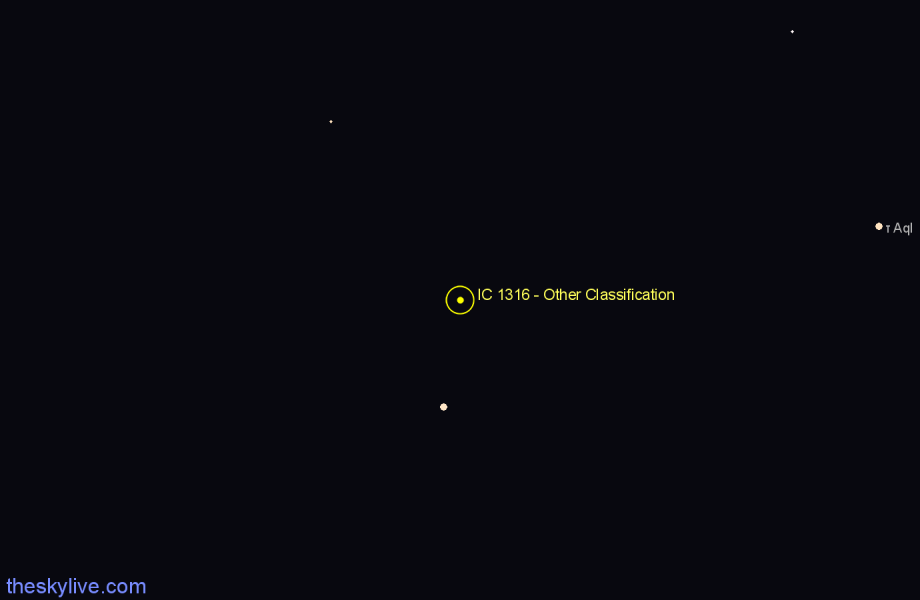 Finder chart IC 1316 - Other Classification in Aquila star