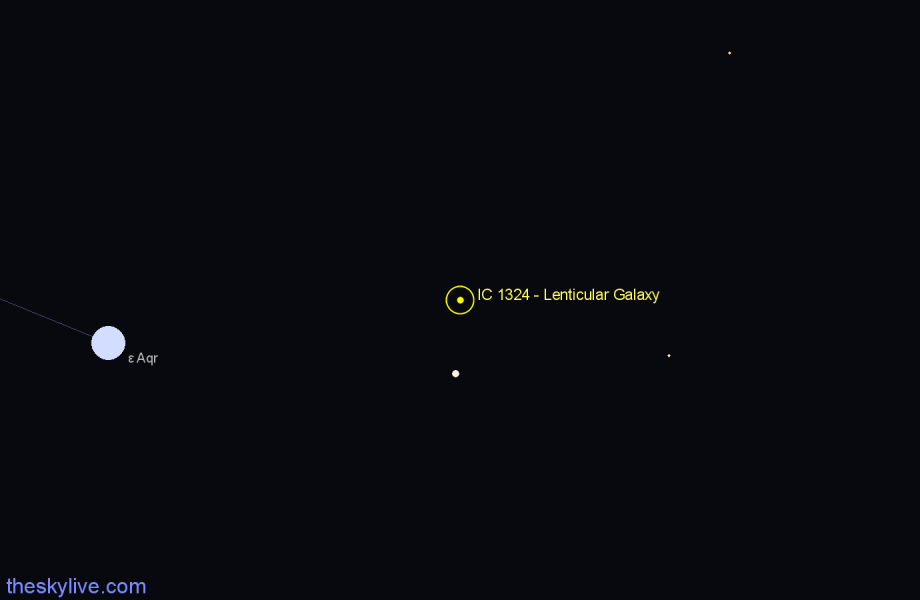 Finder chart IC 1324 - Lenticular Galaxy in Capricornus star