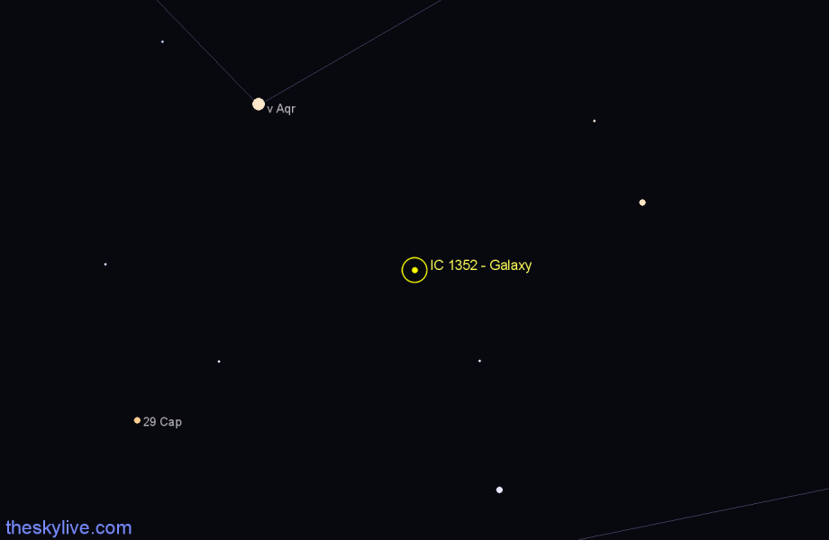 Finder chart IC 1352 - Galaxy in Aquarius star