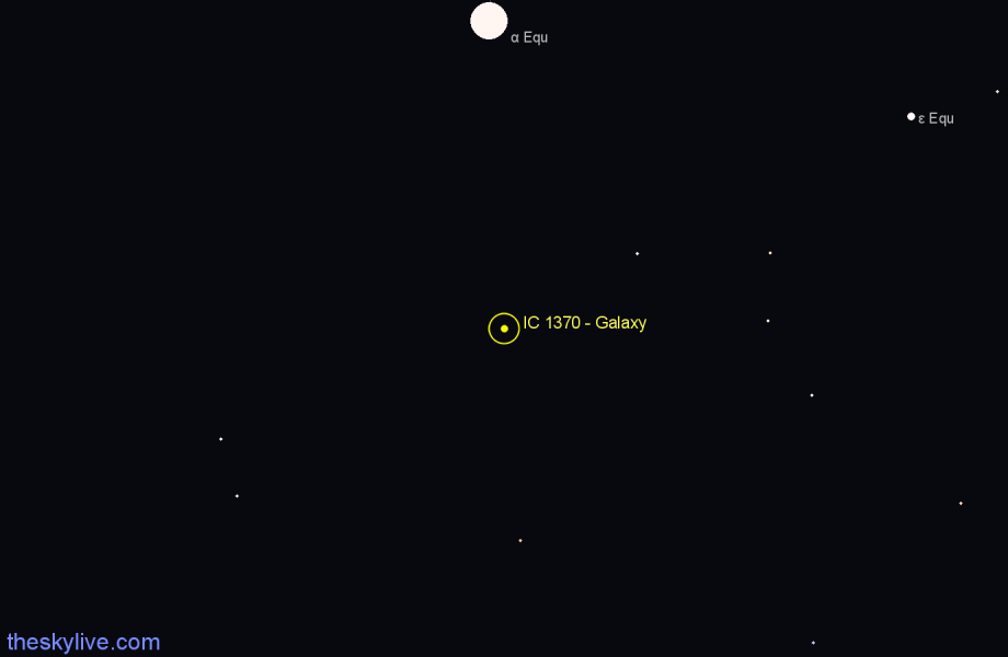 Finder chart IC 1370 - Galaxy in Aquarius star