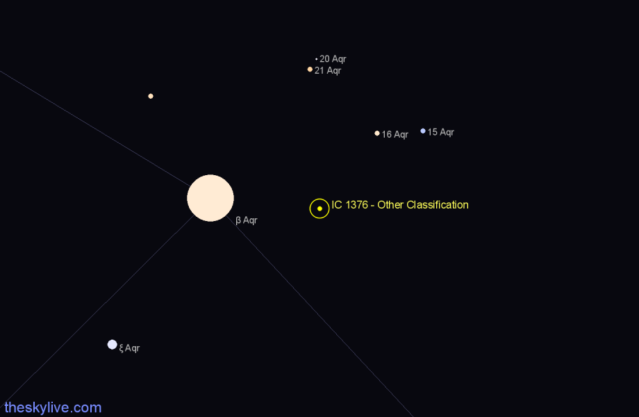 Finder chart IC 1376 - Other Classification in Aquarius star