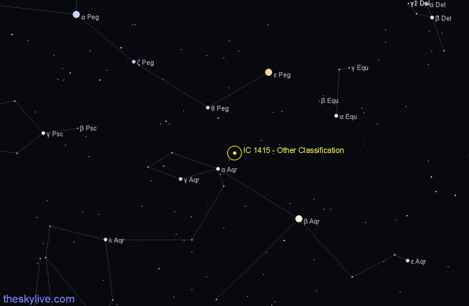 Finder chart IC 1415 - Other Classification in Aquarius star